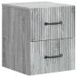 Preview: Wandmontierter Nachttisch Graues Sonoma 34,5 x 33 x 40 cm