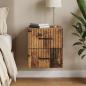 Preview: ARDEBO.de - Wandmontierter Nachttisch Altholz 34,5 x 33 x 40 cm