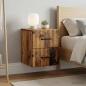 Preview: ARDEBO.de - Wandmontierter Nachttisch 2 stk. Altholz 34,5 x 33 x 40 cm