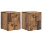 Preview: Wandmontierter Nachttisch 2 stk. Altholz 34,5 x 33 x 40 cm