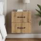 Preview: ARDEBO.de - Wandmontierter Nachttisch Artisan-Eiche 34,5 x 33 x 40 cm