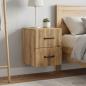 Preview: ARDEBO.de - Wandmontierter Nachttisch 2 stk. Artisan-Eiche