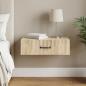 Preview: ARDEBO.de - Wandmontierter Beistelltisch 59 x 34,5 x 17 cm Holzwerkstoff