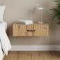 Preview: ARDEBO.de - Wandmontierter Beistelltisch 59 x 34,5 x 17 cm Holzwerkstoff