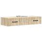 Preview: Wandmontierter Beistelltisch 87,5 x 34,5 x 17 cm Holzwerkstoff