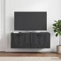 Preview: ARDEBO.de - Wandmontierter TV-Schrank Schwarz 78,5 x 41 x 30 cm