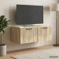 Preview: ARDEBO.de - Wandmontierter TV-Schrank Sonoma-Eiche 78,5 x 41 x 30 cm
