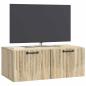 Preview: Wandmontierter TV-Schrank Sonoma-Eiche 78,5 x 41 x 30 cm
