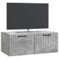 Preview: Wandmontierter TV-Schrank Betongrau 78,5 x 41 x 30 cm