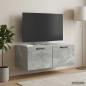 Preview: Wandmontierter TV-Schrank Betongrau 78,5 x 41 x 30 cm