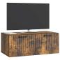 Preview: Wandmontierter TV-Schrank Geräucherte Eiche 78,5 x 41 x 30 cm
