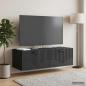 Preview: Wandmontierter TV-Schrank Schwarz 98 x 41 x 30 cm Holzwerkstoff