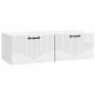 Preview: Wandmontierter TV-Schrank Hochglanz Weiß 98 x 41 x 30 cm