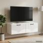 Preview: Wandmontierter TV-Schrank Hochglanz Weiß 98 x 41 x 30 cm