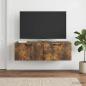 Preview: Wandmontierter TV-Schrank Geräucherte Eiche 98 x 41 x 30 cm