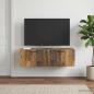 Preview: ARDEBO.de - Wandmontierter TV-Schrank Altholz 98 x 41 x 30 cm Holzwerkstoff