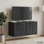 Preview: ARDEBO.de - Wandmontierter TV-Schrank Schwarz 59,5 x 31 x 30 cm