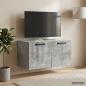Preview: ARDEBO.de - Wandmontierter TV-Schrank Betongrau 59,5 x 31 x 30 cm