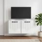 Preview: ARDEBO.de - Wandmontierter TV-Schrank Hochglanz Weiß 59,5 x 31 x 30 cm