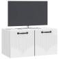 Preview: Wandmontierter TV-Schrank Hochglanz Weiß 59,5 x 31 x 30 cm