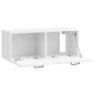 Preview: Wandmontierter TV-Schrank Hochglanz Weiß 78,5 x 31 x 30 cm