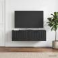 Preview: Wandmontierter TV-Schrank Schwarz 98 x 31 x 30 cm Holzwerkstoff
