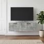 Preview: ARDEBO.de - Wandmontierter TV-Schrank Betongrau 98 x 31 x 30 cm