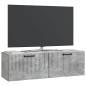 Preview: Wandmontierter TV-Schrank Betongrau 98 x 31 x 30 cm