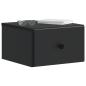 Preview: Wandmontierter Nachttisch Schwarz 34,5 x 33 x 20 cm