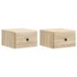 Preview: Wandmontierter Nachttisch 2 stk. Sonoma-Eiche 34,5 x 33 x 20 cm