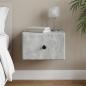 Preview: ARDEBO.de - Wandmontierter Nachttisch Betongrau 34,5 x 33 x 20 cm