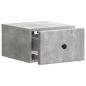 Preview: Wandmontierter Nachttisch Betongrau 34,5 x 33 x 20 cm