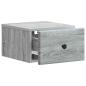 Preview: Wandmontierter Nachttisch Graues Sonoma 34,5 x 33 x 20 cm