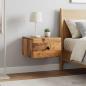 Preview: ARDEBO.de - Wandmontierter Nachttisch 2 stk. Altholz 34,5 x 33 x 20 cm