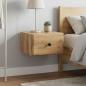 Preview: ARDEBO.de - Wandmontierter Nachttisch 2 stk. Artisan-Eiche