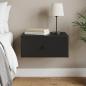 Preview: ARDEBO.de - Wandmontierter Nachttisch Schwarz 49 x 34,5 x 20 cm