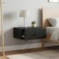 Preview: ARDEBO.de - Wandmontierter Nachttisch 2 stk. Schwarz 49 x 34,5 x 20 cm