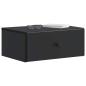 Preview: Wandmontierter Nachttisch 2 stk. Schwarz 49 x 34,5 x 20 cm