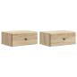 Preview: Wandmontierter Nachttisch 2 stk. Sonoma-Eiche 49 x 34,5 x 20 cm