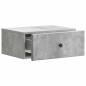 Preview: Wandmontierter Nachttisch Betongrau 49 x 34,5 x 20 cm