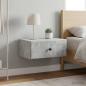 Preview: ARDEBO.de - Wandmontierter Nachttisch 2 stk. Betongrau 49 x 34,5 x 20 cm