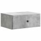 Preview: Wandmontierter Nachttisch 2 stk. Betongrau 49 x 34,5 x 20 cm