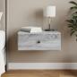 Preview: ARDEBO.de - Wandmontierter Nachttisch Graues Sonoma 49 x 34,5 x 20 cm