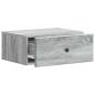 Preview: Wandmontierter Nachttisch Graues Sonoma 49 x 34,5 x 20 cm