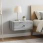 Preview: ARDEBO.de - Wandmontierter Nachttisch 2 stk. Graues Sonoma