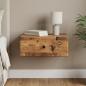 Preview: ARDEBO.de - Wandmontierter Nachttisch Altholz 49 x 34,5 x 20 cm