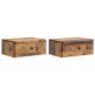 Preview: Wandmontierter Nachttisch 2 stk. Altholz 49 x 34,5 x 20 cm