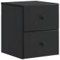 Preview: Wandmontierter Nachttisch Schwarz 34,5 x 33 x 40 cm