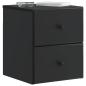 Preview: Wandmontierter Nachttisch Schwarz 34,5 x 33 x 40 cm