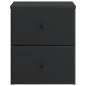 Preview: Wandmontierter Nachttisch Schwarz 34,5 x 33 x 40 cm
